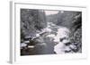 West Virginia, Blackwater Falls SP. Stream in Winter Landscape-Jay O'brien-Framed Photographic Print