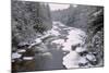 West Virginia, Blackwater Falls SP. Stream in Winter Landscape-Jay O'brien-Mounted Photographic Print