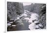 West Virginia, Blackwater Falls SP. Stream in Winter Landscape-Jay O'brien-Framed Photographic Print