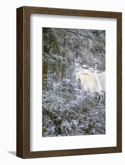 West Virginia, Blackwater Falls State Park. Blackwater Falls in Winter-Jaynes Gallery-Framed Photographic Print