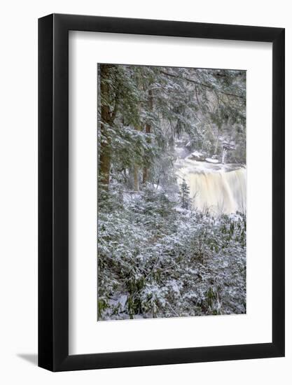 West Virginia, Blackwater Falls State Park. Blackwater Falls in Winter-Jaynes Gallery-Framed Photographic Print