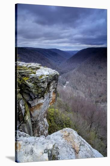 West Virginia, Blackwater Falls State Park. Landscape from Lindy Point at Sunset-Jaynes Gallery-Stretched Canvas
