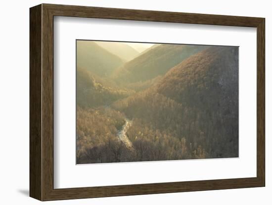 West Virginia, Blackwater Falls State Park. Mountain Sunset from Lindy Point-Jaynes Gallery-Framed Photographic Print