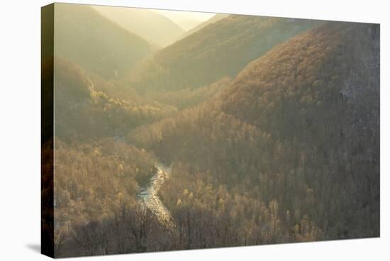 West Virginia, Blackwater Falls State Park. Mountain Sunset from Lindy Point-Jaynes Gallery-Stretched Canvas