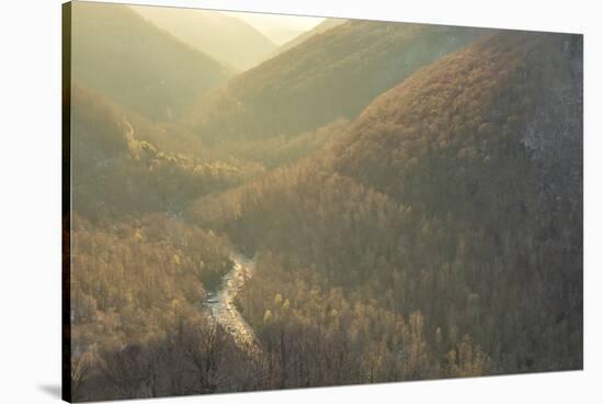 West Virginia, Blackwater Falls State Park. Mountain Sunset from Lindy Point-Jaynes Gallery-Stretched Canvas