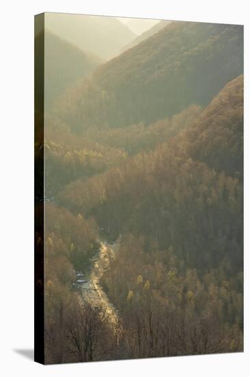 West Virginia, Blackwater Falls State Park. Mountain Sunset from Lindy Point-Jaynes Gallery-Stretched Canvas