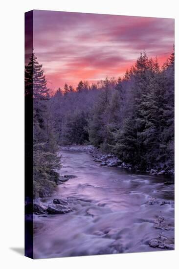 West Virginia, Blackwater Falls State Park. Sunrise on Blackwater River-Jaynes Gallery-Stretched Canvas