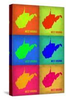 West Virginia Pop Art Map 1-NaxArt-Stretched Canvas