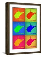 West Virginia Pop Art Map 1-NaxArt-Framed Art Print