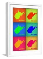 West Virginia Pop Art Map 1-NaxArt-Framed Art Print