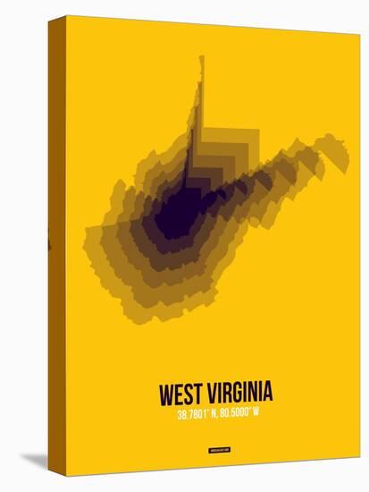 West Virginia Radiant Map 3-NaxArt-Stretched Canvas