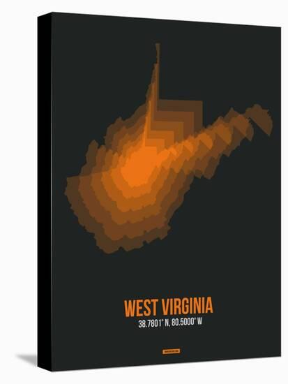 West Virginia Radiant Map 5-NaxArt-Stretched Canvas