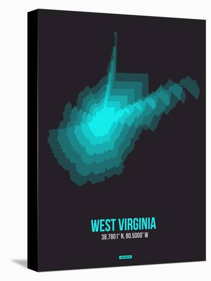 West Virginia Radiant Map 6-NaxArt-Stretched Canvas