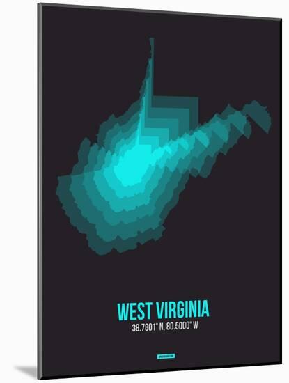 West Virginia Radiant Map 6-NaxArt-Mounted Art Print