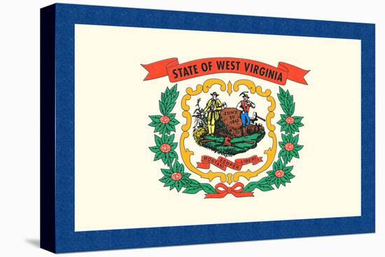 West Virginia State Flag-Lantern Press-Stretched Canvas