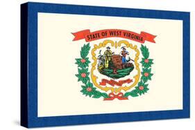 West Virginia State Flag-Lantern Press-Stretched Canvas