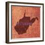 West Virginia State Words-David Bowman-Framed Giclee Print