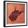 West Virginia State Words-David Bowman-Framed Giclee Print