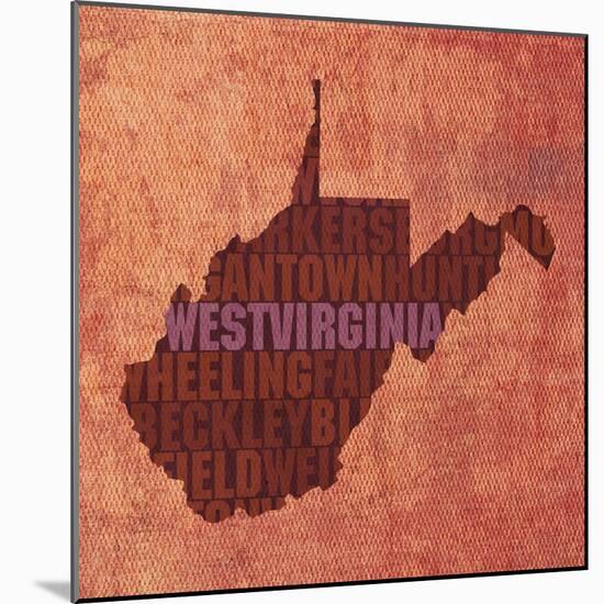 West Virginia State Words-David Bowman-Mounted Giclee Print