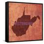 West Virginia State Words-David Bowman-Framed Stretched Canvas