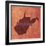 West Virginia State Words-David Bowman-Framed Giclee Print