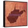 West Virginia State Words-David Bowman-Framed Stretched Canvas