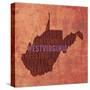 West Virginia State Words-David Bowman-Stretched Canvas