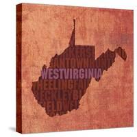 West Virginia State Words-David Bowman-Stretched Canvas