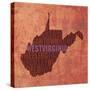 West Virginia State Words-David Bowman-Stretched Canvas
