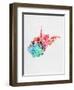 West Virginia Watercolor Word Cloud-NaxArt-Framed Art Print