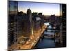 West Wacker Drive, Chicago, Illinois, USA-Walter Bibikow-Mounted Photographic Print