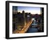 West Wacker Drive, Chicago, Illinois, USA-Walter Bibikow-Framed Photographic Print