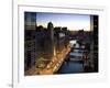 West Wacker Drive, Chicago, Illinois, USA-Walter Bibikow-Framed Photographic Print