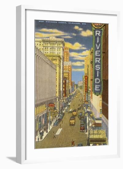 West Wisconsin Avenue, Milwaukee, Wisconsin-null-Framed Art Print