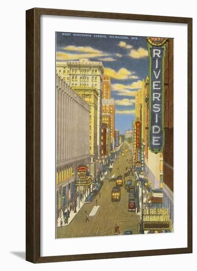 West Wisconsin Avenue, Milwaukee, Wisconsin-null-Framed Art Print