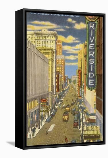 West Wisconsin Avenue, Milwaukee, Wisconsin-null-Framed Stretched Canvas
