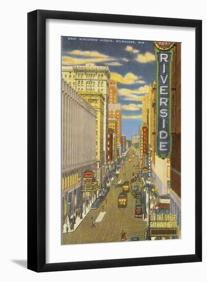 West Wisconsin Avenue, Milwaukee, Wisconsin-null-Framed Art Print