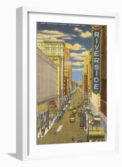 West Wisconsin Avenue, Milwaukee, Wisconsin-null-Framed Art Print
