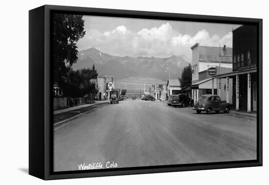 Westcliff, Colorado - Street Scene-Lantern Press-Framed Stretched Canvas