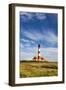 Westerhever Lighthouse, Eiderstedt Peninsula, Northern Frisia, Schleswig-Holstein, Germany-Sabine Lubenow-Framed Photographic Print