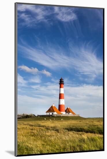 Westerhever Lighthouse, Eiderstedt Peninsula, Northern Frisia, Schleswig-Holstein, Germany-Sabine Lubenow-Mounted Photographic Print