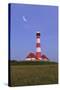 Westerhever Lighthouse, North Sea, Schleswig-Holstein, Westerheversand, Wadden Sea-Herbert Kehrer-Stretched Canvas