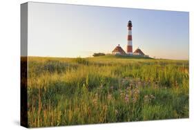 Westerhever Lighthouse, North Sea, Schleswig-Holstein, Westerheversand, Wadden Sea-Herbert Kehrer-Stretched Canvas