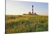 Westerhever Lighthouse, North Sea, Schleswig-Holstein, Westerheversand, Wadden Sea-Herbert Kehrer-Stretched Canvas