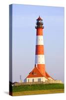 Westerhever Lighthouse, North Sea, Schleswig-Holstein, Westerheversand, Wadden Sea-Herbert Kehrer-Stretched Canvas
