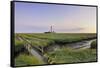 Westerhever Lighthouse, North Sea, Schleswig-Holstein, Westerheversand, Wadden Sea-Herbert Kehrer-Framed Stretched Canvas