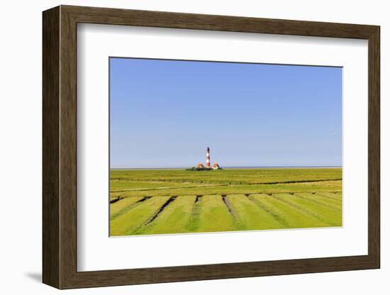 Westerhever Lighthouse, North Sea, Schleswig-Holstein, Westerheversand, Wadden Sea-Herbert Kehrer-Framed Photographic Print