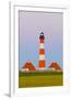 Westerhever Lighthouse, North Sea, Schleswig-Holstein, Westerheversand, Wadden Sea-Herbert Kehrer-Framed Photographic Print