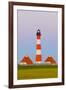 Westerhever Lighthouse, North Sea, Schleswig-Holstein, Westerheversand, Wadden Sea-Herbert Kehrer-Framed Photographic Print