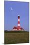 Westerhever Lighthouse, North Sea, Schleswig-Holstein, Westerheversand, Wadden Sea-Herbert Kehrer-Mounted Photographic Print